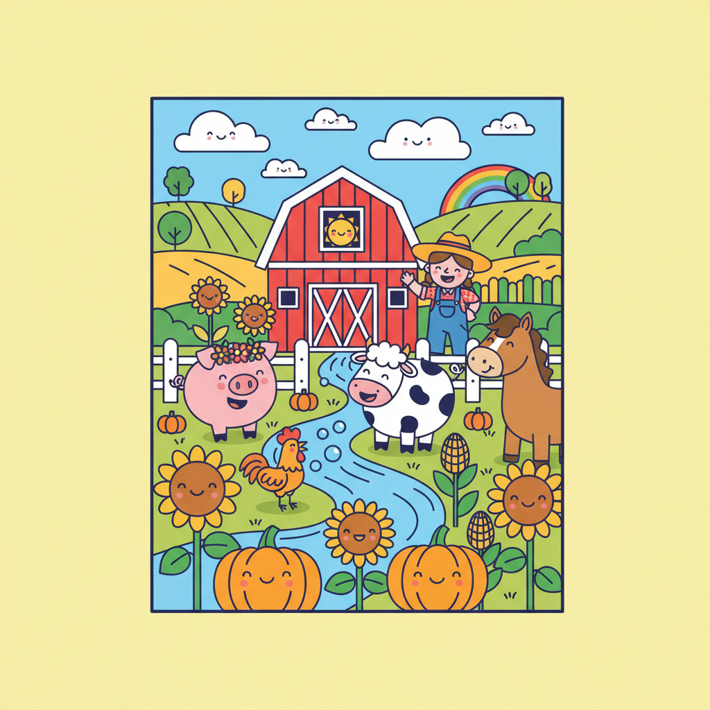 Capa do produto Fazenda Feliz para Colorir