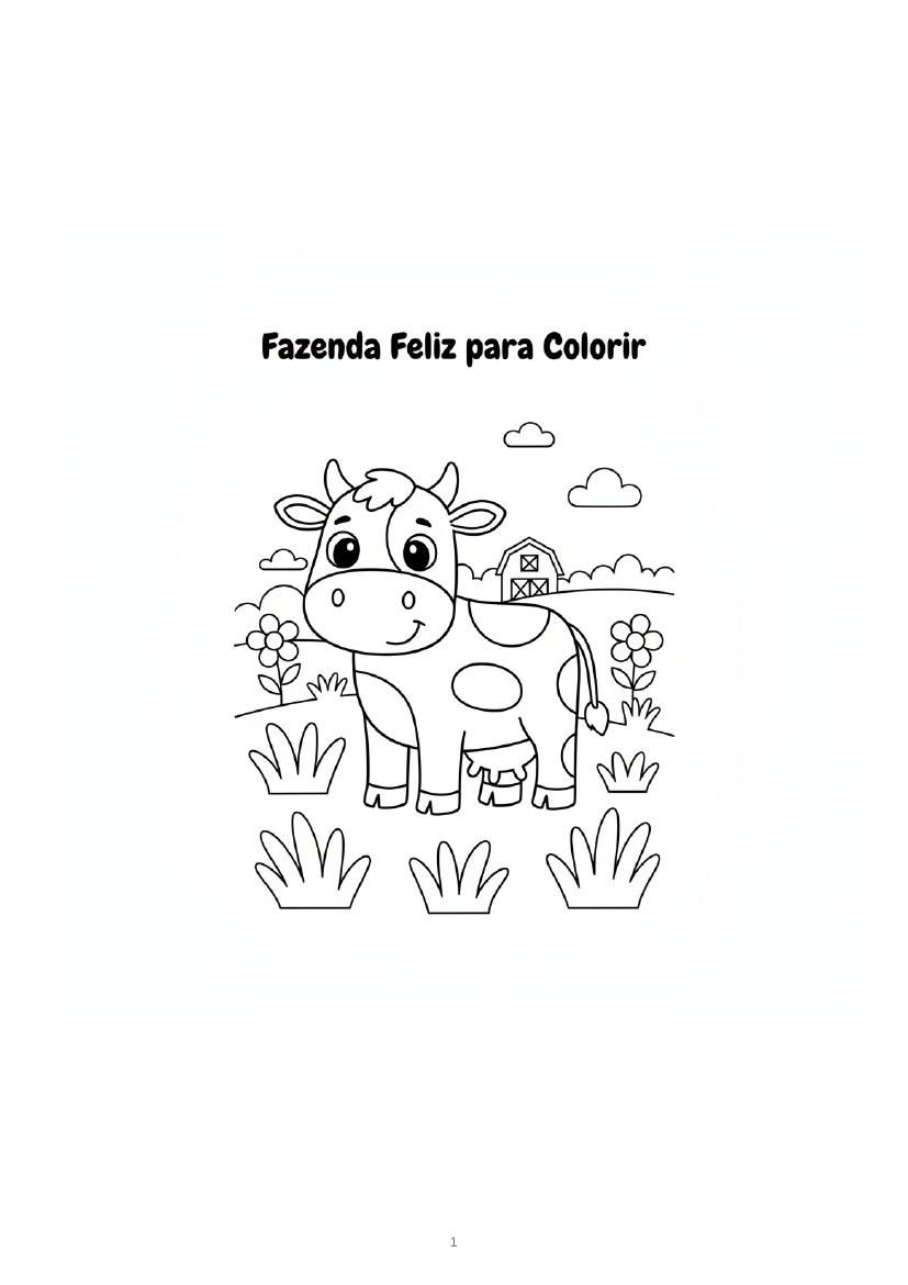 Prévia de Fazenda Feliz para Colorir