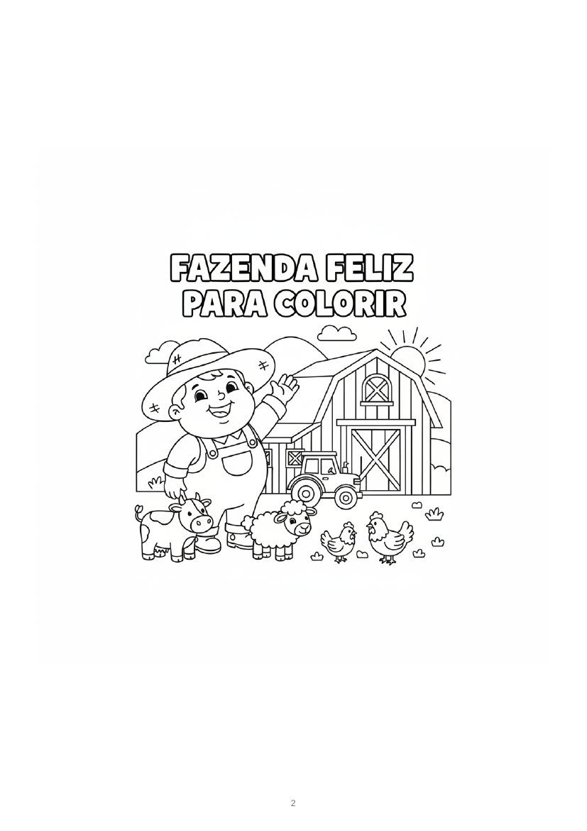 Prévia de Fazenda Feliz para Colorir