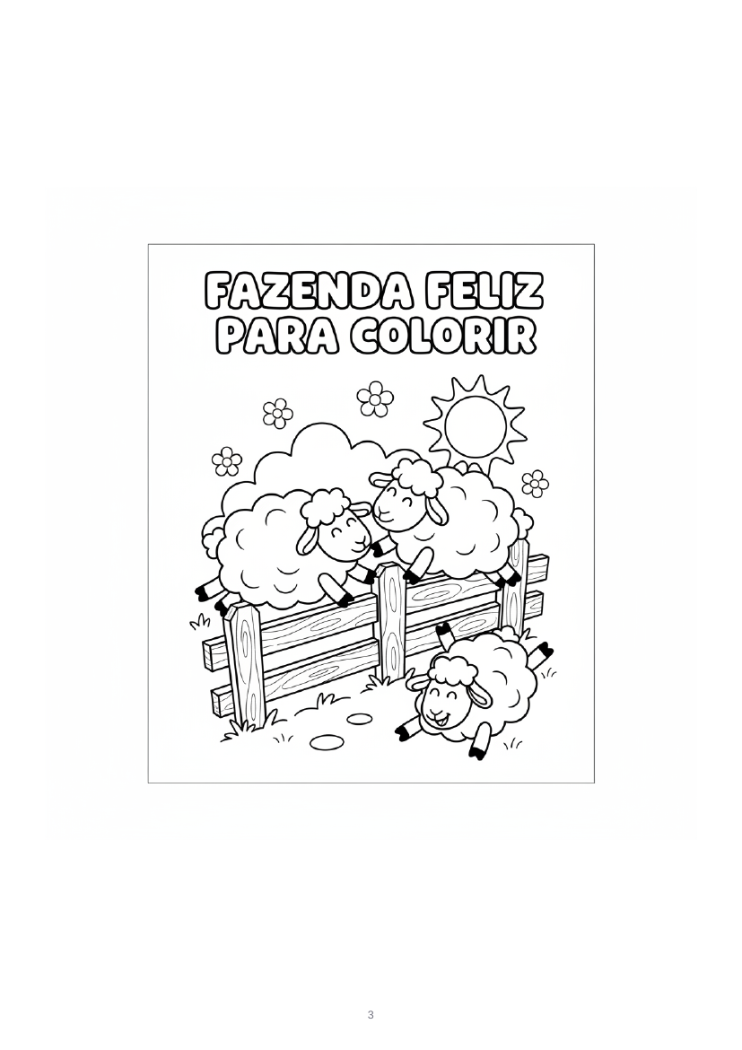 Prévia de Fazenda Feliz para Colorir