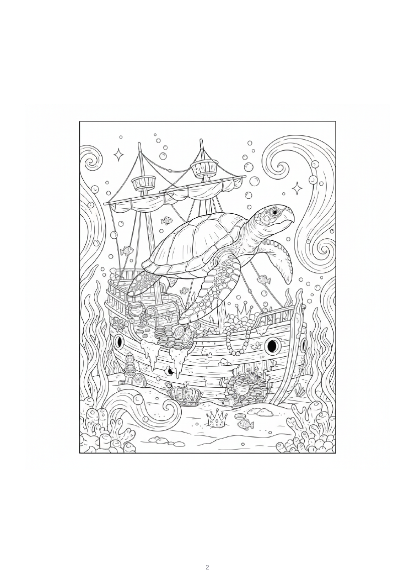 Prévia de Aventuras Submarinas Mágicas: Livro de Colorir Infantil